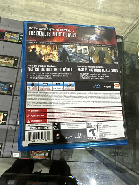 Sherlock Holmes: The Devil's Daughter (Sony PlayStation 4, 2016) PS4 Tested!