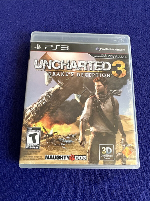 Uncharted 1 2 3 Black Label Trilogy Lot (PlayStation 3, PS3) Complete + Tested!