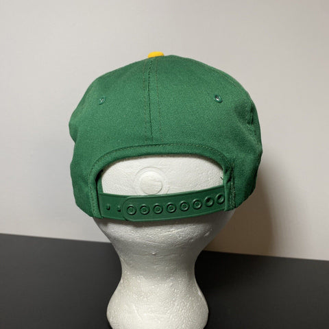 Vintage McDonalds Sports Memories Snapback Hat - VTG Canada Green & Yellow
