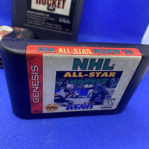 Lot of 3 Hockey Games - Sega Genesis - NHLPA Hockey, NHLPA, Mario Lemieux