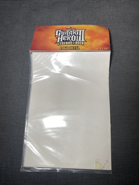 NEW! Guitar Hero III 3 Legends Of Rock Logo Car Windshield Decal - 11” X 7 3/4”