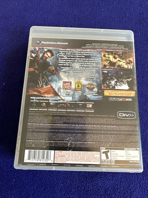 Uncharted 1 2 3 Black Label Trilogy Lot (PlayStation 3, PS3) Complete + Tested!