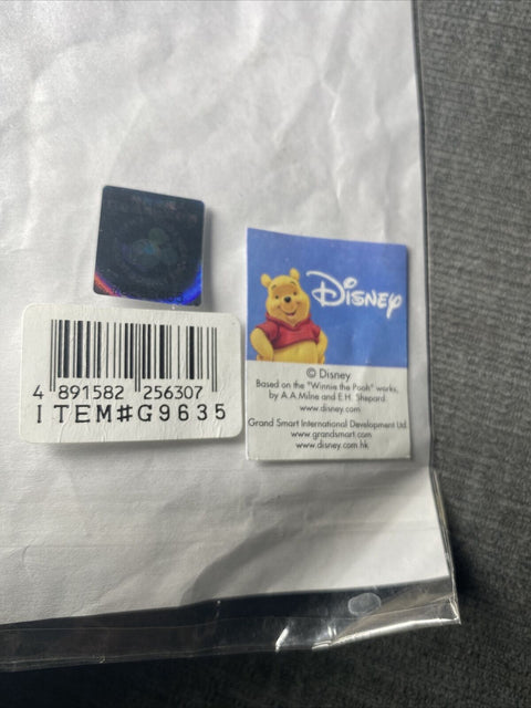 NEW! Official Disney Hong Kong Winnie The Pooh Hand Fan Uchiwa w/ Key Chain 11”