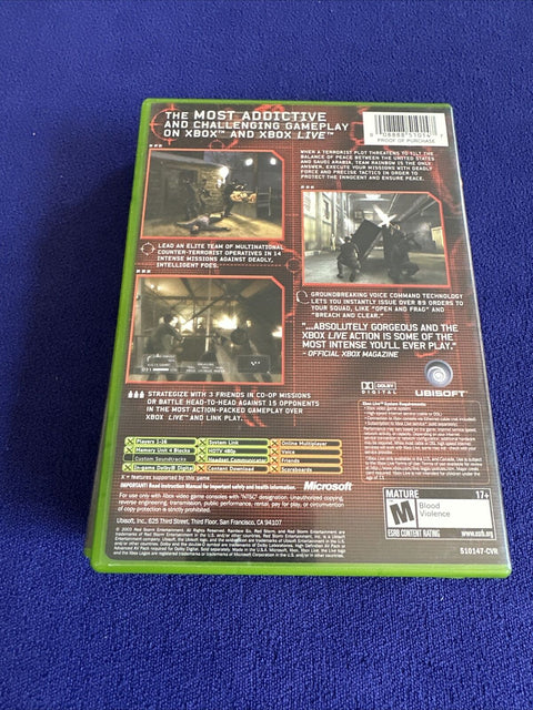 Rainbow Six 3, Black Arrow + Lockdown Original Xbox Lot Of 3 - Tested!