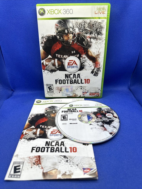 NCAA Football 10 (Microsoft Xbox 360, 2009) CIB Complete - Tested!