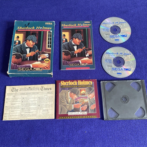 Sherlock Holmes: Consulting Detective Vol. II (Sega CD, 1993) Complete - Tested!