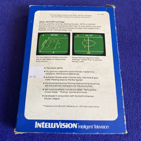 NASL Soccer - Intellivision Mattel - Complete in Box CIB w/ Overlays