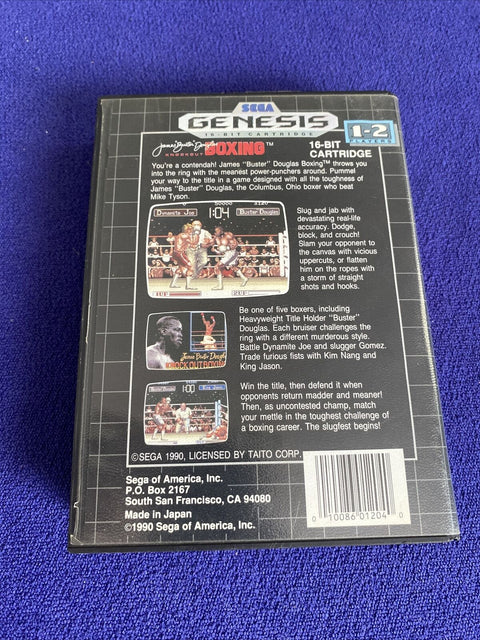 James "Buster" Douglas Knockout Boxing (Sega Genesis, 1990) Authentic - Tested!