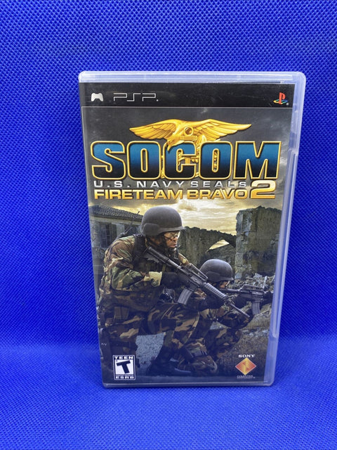 Socom US Navy Seals Fireteam Bravo 1 + 2 Lot (Sony PSP) CIB Complete Tested!