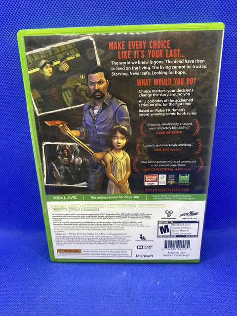The Walking Dead: A Telltale Games Series (Microsoft Xbox 360) Complete Tested!