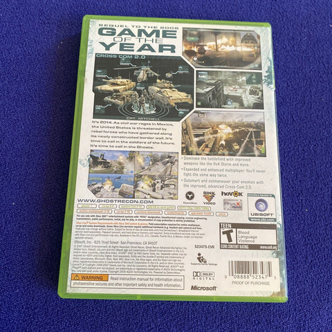 Tom Clancy's Ghost Recon: Advanced Warfighter 1 + 2 Lot (Microsoft Xbox 360)