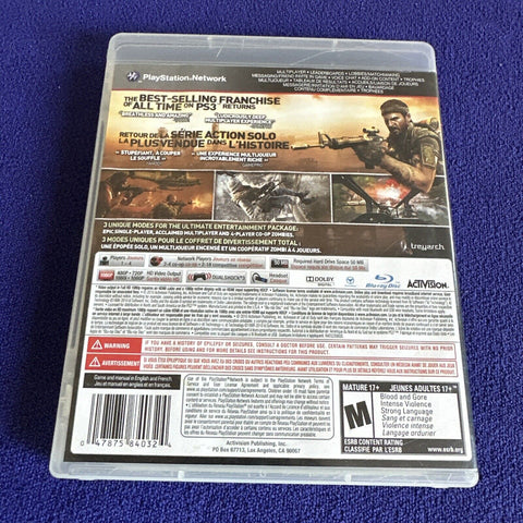 Call of Duty Black Ops I + II Lot (Sony PlayStation 3) PS3 1 And 2 Both Complete