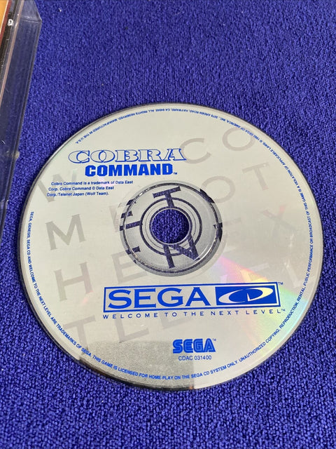 Cobra Command (Sega CD, 1992) Authentic w/ Manual - Tested