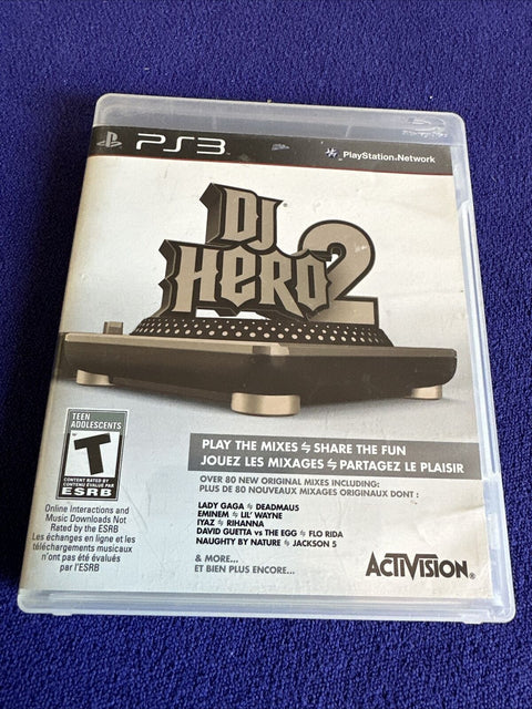 DJ Hero 2 (Sony PlayStation 3, 2010) PS3 Tested + Working!