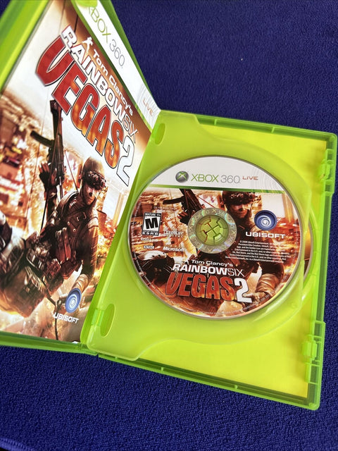 Tom Clancy's Rainbow Six: Vegas 1 + 2 Lot (Microsoft Xbox 360) Both Complete!