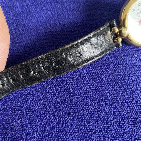 Vintage Disney Lorus Mickey Mouse Unisex Watch w/ Leather Band - Needs Battery