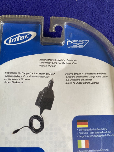 NEW! Intec Portable Car Adapter for PS2 On The Road Charging Sealed - Sealed!