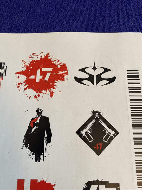 Hitman Agent 47 Promo Sticker Sheet - 13 Stickers - New!