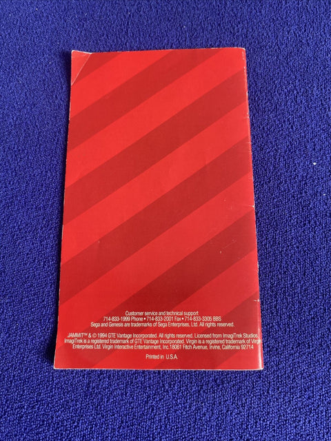 Jammit (Sega Genesis, 1994) Authentic Cartridge + Manual - Tested!