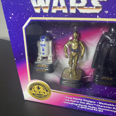NEW! Star Wars 4 Figurine Stamper Stamp Set Official - Rose Art 1997
