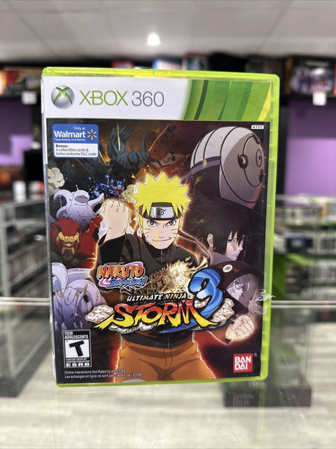 Naruto Shippuden: Ultimate Ninja Storm 3 (Microsoft Xbox 360) Complete w/ Cards