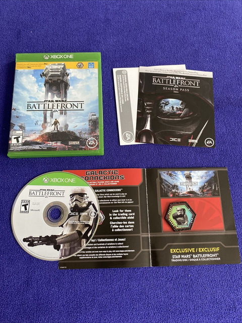 Star Wars Battlefront (Xbox One) w/ Topps Trading Disc - XB1 Complete Tested!