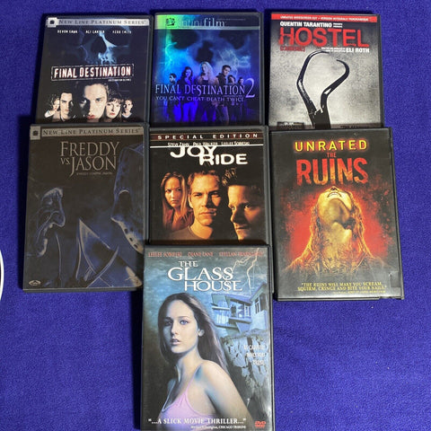 Horror DVD Lot of 7 - Final Destination Freddy vs. Jason Joy Ride Hostel Ruins