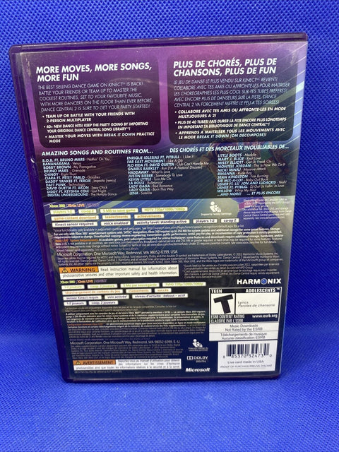 Dance Central 2 (Microsoft Xbox 360, 2011) CIB Complete - Tested!