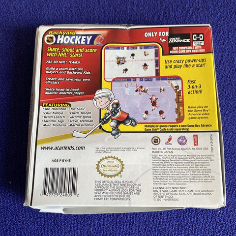 Backyard Hockey (Nintendo Game Boy Advance, 2003) GBA In Box w/ Poster Tested!
