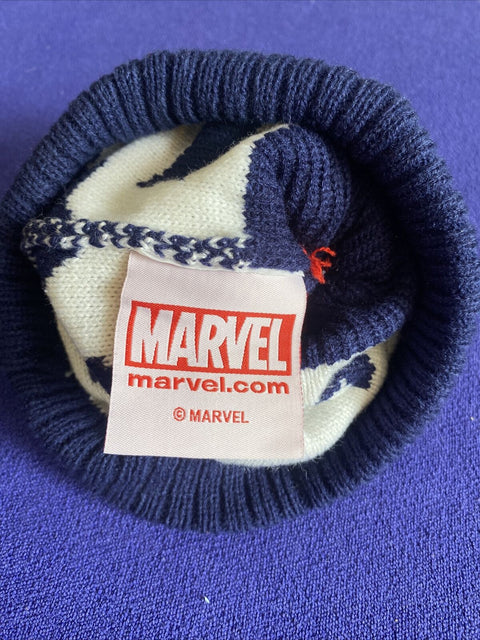 NEW! Captain America Winter Knitted Hat Beanie Toque w/ Pom Pom - NWT w/ Tag