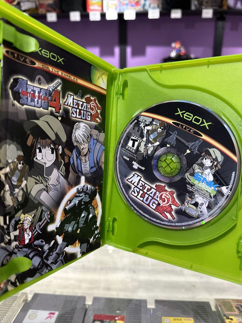 Metal Slug 4 & 5 (Microsoft Original Xbox, 2005) Complete Tested!