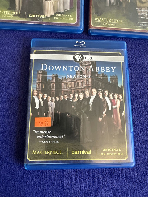 Downtown Abbey Seasons 1-3 Blu Ray Lot - Season 1 2 3 Original UK Edition Tested