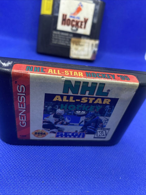 Lot of 2 Hockey Games - Sega Genesis - NHLPA Hockey 93, NHLPA All-Star 95