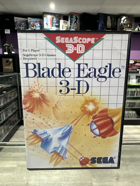 Blade Eagle 3-D (Sega Master System, 1988) SMS CIB Complete - Tested!