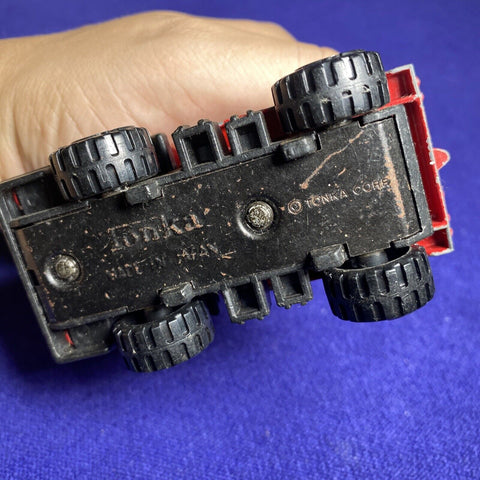 Vintage Red Tonka Truck w/ Yellow Picker Boom Bucket - Toy Car 1970s