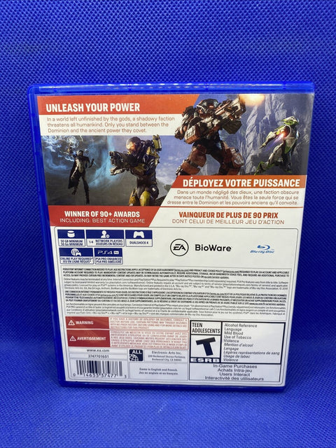 Anthem (Sony PlayStation 4 PS4, 2019) CIB Complete - Tested!