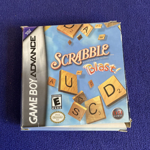 Scrabble Blast (Nintendo Game Boy Advance, 2005) GBA In Box w/ Protector Tested!