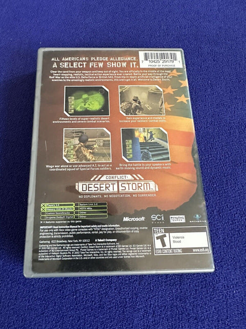 Conflict: Desert Storm 1 + 2 II (Microsoft Original Xbox) Complete Tested!