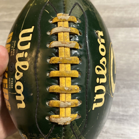 Vintage Wilson Green Bay Packers Football - Green + Yellow Gold “Frozen Tundra”