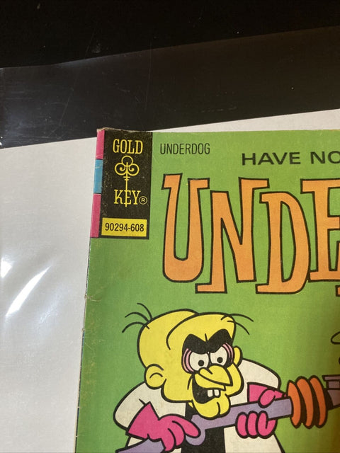 Underdog No. # 8 1976 - Gold Key Comics - w/ Board + Bag!