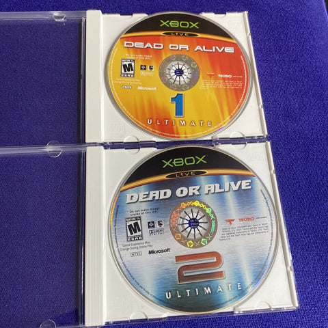 Dead or Alive 1 + 2 Ultimate Lot (Microsoft Original Xbox) Discs Only - Tested!