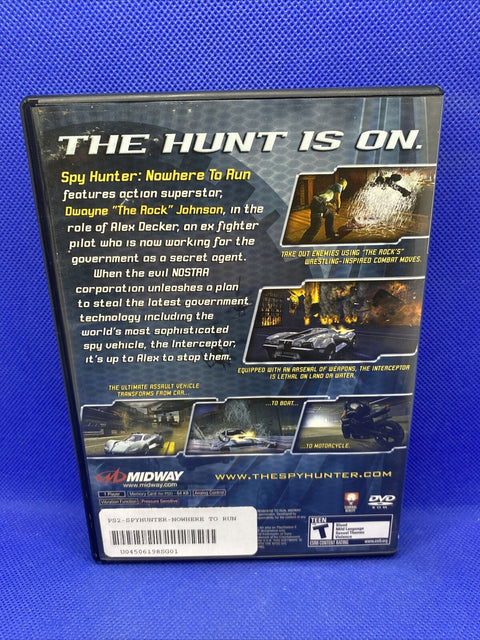 SpyHunter Nowhere To Run (Sony PlayStation 2, 2002) PS2 CIB Complete - Tested!