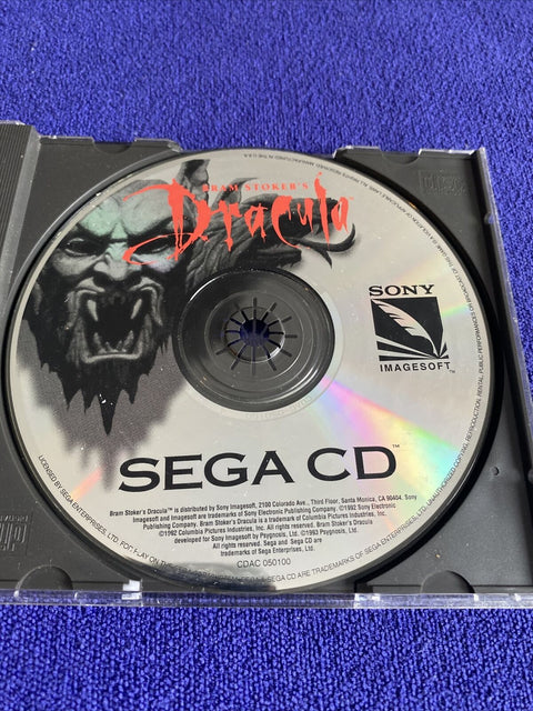 Bram Stoker's Dracula (Sega CD, 1993) Authentic Disc Only - Tested!