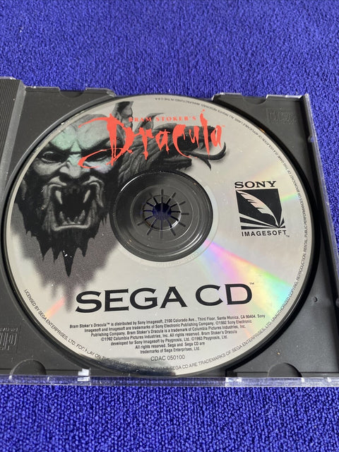 Bram Stoker's Dracula (Sega CD, 1993) Authentic Disc Only - Tested!