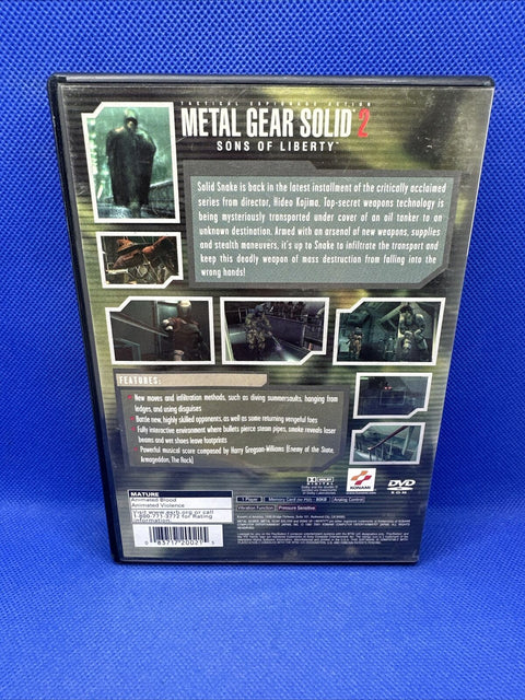 Metal Gear Solid 2: Sons of Liberty - Black Label (PlayStation 2, PS2) Complete!