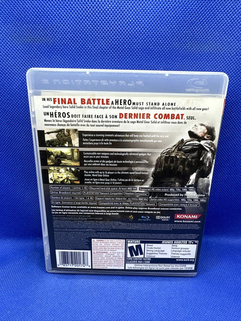 Metal Gear Solid 4 Guns of the Patriots PS3 (Sony Playstation 3) Complete Tested