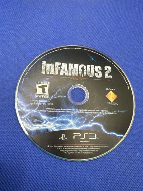 *PROMO* inFamous 2 (Sony PlayStation 3, 2011) PS3 NFR w/ Cardboard Sleeve Tested