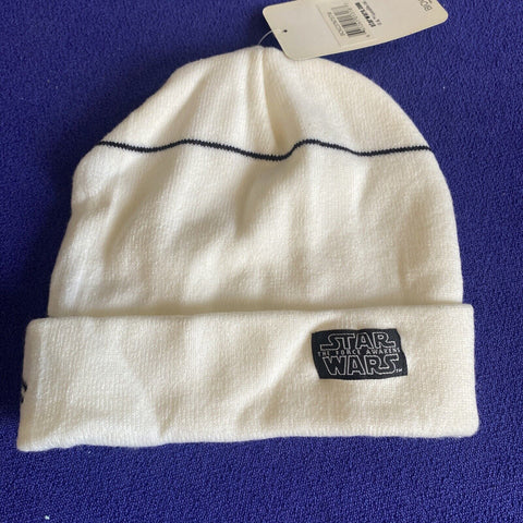 NEW! Disney Star Wars Stormtrooper White Knit Winter Beanie Hat One Size NWT