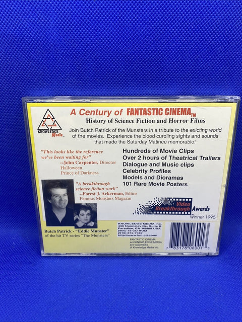 Fantastic Cinema (1996, CD-Rom, Windows 3.1x + 95) Knowledge Media Inc - RARE!