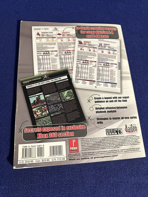 NCAA Football 07 Official Strategy Game Guide - EA Sports Prima - Xbox PS2 360